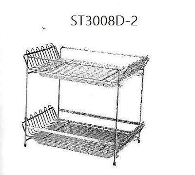 【鑫欣】廚衛第一選擇※不鏽鋼桌上型雙層碗盤架ST3008D-2(買多價格更便宜)