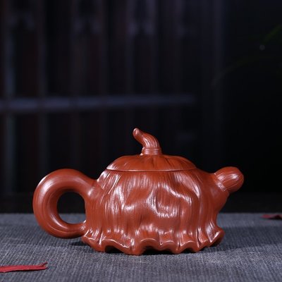 宜興紫砂壺 原礦大紅袍 蓮蓬壺 容量180毫升 新品茶具