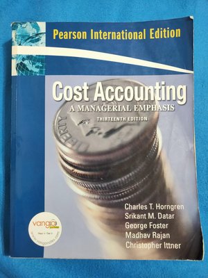 Cost Accounting: A Managerial Emphasis    成本會計:管理重點
