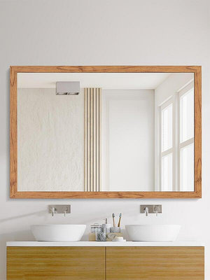 浴室鏡子衛生間鏡子掛墻式壁掛現代簡約衛浴鏡化妝鏡洗手間鏡子