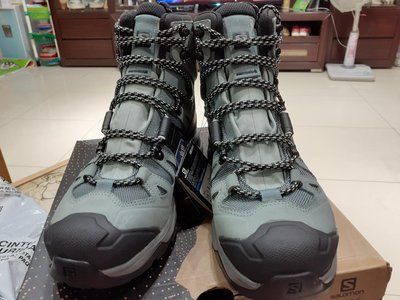 代購新款 Salomon Quest 4 Goretex GTX 女款登山鞋 中筒 湖水藍