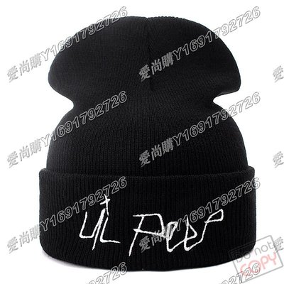 愛尚購0609高版本LIL PEEP新款刺繡針織帽男女戶外保暖個性嘻耳帽毛線帽子