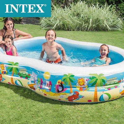 INTEX 56490 充氣泳池八字型泳池家庭游泳池家居創意兒童戲水池