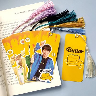 【爆款特賣】防彈少年團《Butter》同款清新流蘇書簽小卡田柾國金泰亨BTS周邊