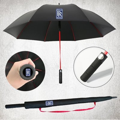 現貨 雨傘賓利瑪莎拉蒂邁巴赫特斯拉奔馳奧迪專用汽車標自動長柄大廣告雨傘