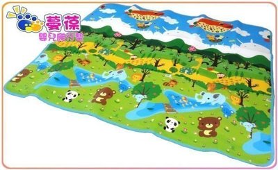 台灣專賣圖款  蔓葆嬰兒爬行墊 森林樂園+跳房子 1cm厚款200 180 遊戲墊 野餐墊