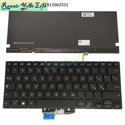 電腦零件適用ASUS華碩 TP412 TP412U TP412UA N8668 鍵盤 UK筆電配件