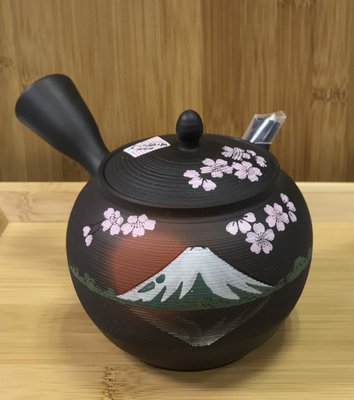 日本製 常滑燒 手工壺 蜂槽式 濾網 富士山 最後一個
