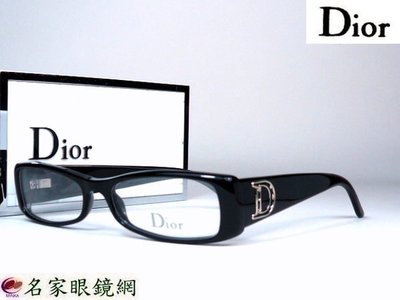 《名家眼鏡》Dior 時尚造型光鏡腳小花D字黑色膠框CD3135【台南成大店】