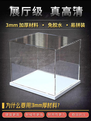 可定制透明亞克力展示盒動漫手辦積木適用樂高模型街景防塵罩現貨