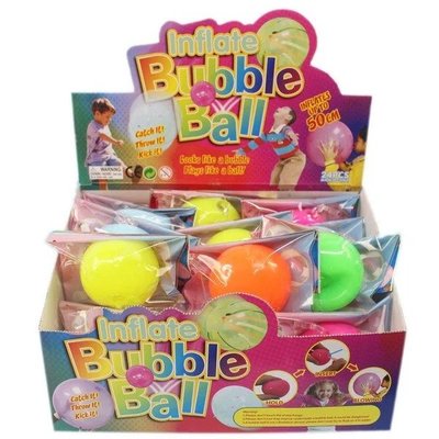 魔術泡泡球 圓型彩色泡泡球 (紅盒.螢光款)/一盒24個入(促40) 魔術球 可裝水玩 不破泡泡球-錸ED5012(舊款