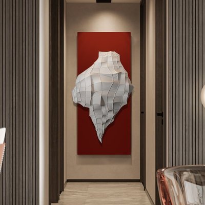 特賣-2022新款入戶玄關裝飾畫3d立體浮雕高級感走廊掛畫高檔大氣輕奢風
