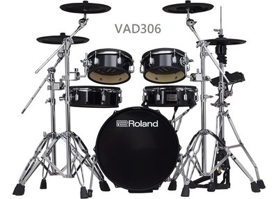 [魔立樂器] Roland VAD307 電子鼓全新小改款上市 接近傳統鼓的外觀 18吋大鼓 鈸組和主機大升級 公司貨