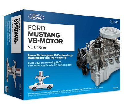 FRANZIS 1965 Ford Mustang 福特野馬V8引擎模型~請詢問庫存