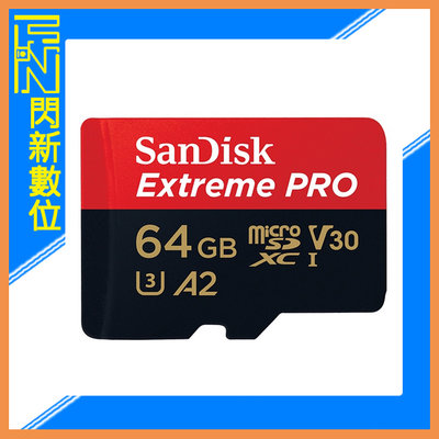 ☆閃新☆SanDisk Extreme PRO MicroSD 64GB/64G Class10 A2 200MB/s