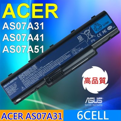 ACER 宏碁 高品質 電池 AS07A31 4950-1A2G12MI 4920G-302G25MI