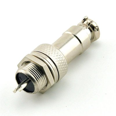 2PIN 12mm GX12-2芯 航空插頭 纜線連接器 插頭+插座 W142-6 [323346]