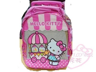 ♥小公主日本精品♥ Hello Kitty凱蒂貓拉桿式後背包兩用書包桃粉色嘉年華款兒童書包多夾層大容量42112709