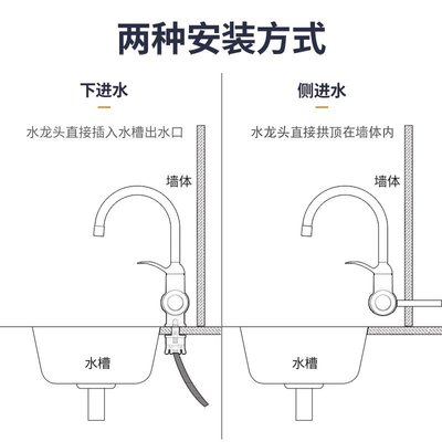 【熱銷精選】榮事達即熱式電熱水龍頭家用小型廚房寶快速過水加熱器可淋浴洗澡