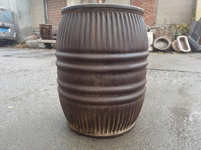 【二手】晚清民國進口鐵桶，造型比例和諧。16796【木清院】古玩 收藏 古董