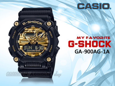 CASIO 時計屋 卡西歐手錶 GA-900AG-1A G-SHOCK 防震 礦物玻璃 樹脂錶帶 防水 GA-900AG