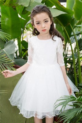 【衣Qbaby】Mi兒童禮服女童白色禮服畢業典禮鋼琴演奏公主裙
