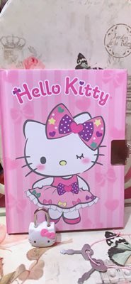 ♥小公主日本精品♥Hello Kitty 造型日記本 附鑰匙鎖60238504
