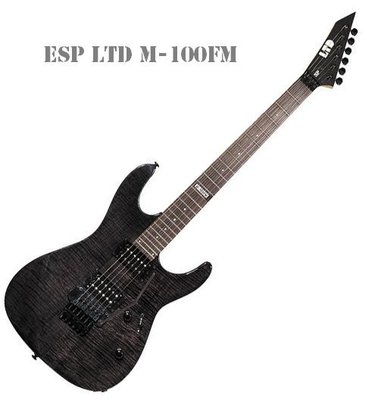 [分期零利率] ESP Ltd M-100FM電吉他 大搖座 虎紋楓木面板 搖滾入門好琴--高雄魔立