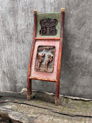 【二手】一片椅子背老花板 老物件 老貨 古玩【久藏館】-310