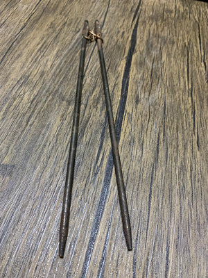 日本 鐵火筷 茶道具 火爐用具 日本鐵器 品相如圖