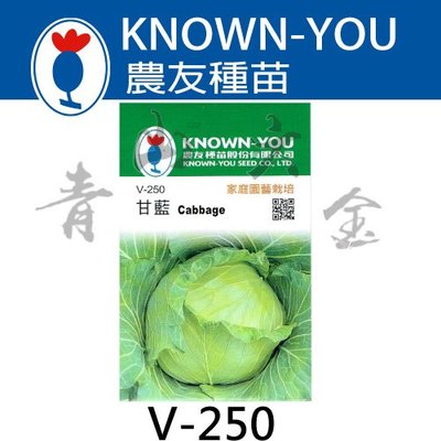 『青山六金 』附發票 農友 V-250 甘藍 高麗菜 蔬菜 包裝 種子 混合色 家庭 園藝 栽培 種苗 約100粒