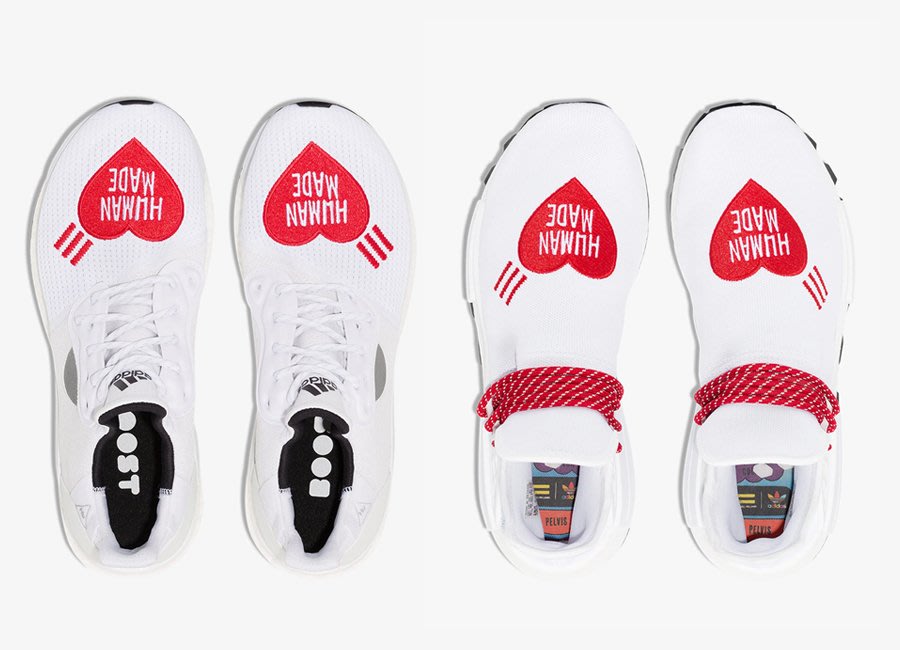 adidas NMD HU Pharrell Human Made White Red EF7223 love PACK ...