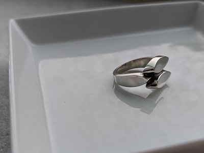 丹麥絕版 Georg Jensen 喬治傑生 98 銀戒 歐圍53