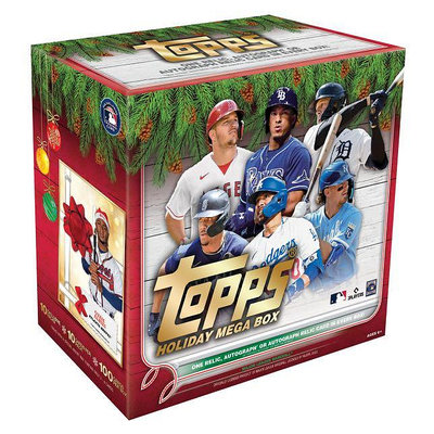 2022 Topps Holiday Mega Box 聖誕🎄卡盒，拆(J-rod, Bobby)-每盒保一物品或簽名，拼大頭低限量或是簽名🔥