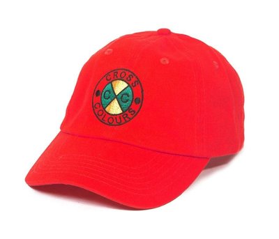 Cross Colours - CLASSIC EMBROIDERED - 紅色款 經典 Logo 彎帽 老帽 球帽