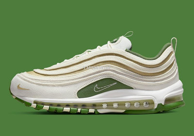 NIKE Air Max 97 米白 白綠氣墊休閒百搭慢跑鞋 DM8588-100 男女鞋公司級