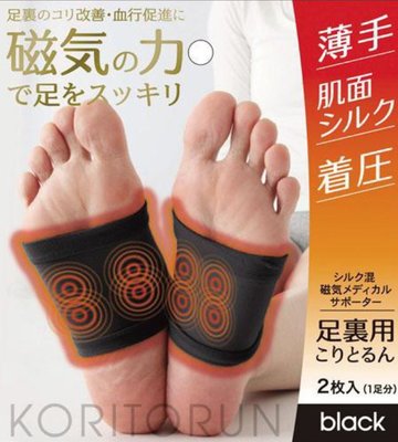 【 The Monkey Shop 】日本製 ALPHAX 足用磁力腳套 腳底減壓套 磁氣之力 KORITORUN