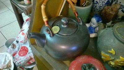 奈米鈦釉黑陶大茶壺 可耐燒酒精燈
