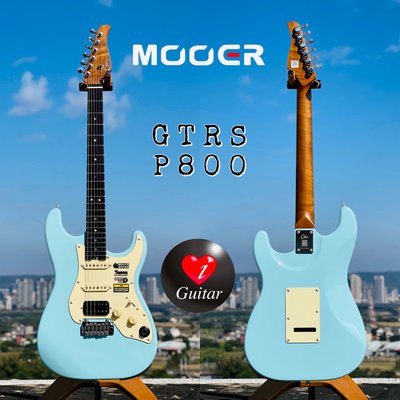 【iGuitar】 MOOER魔耳GTRS 達芙妮藍 智能電吉他P800可內錄藍牙內置綜合效果器電吉他