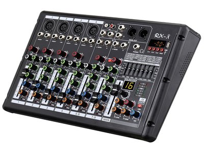 RX-8 MIXER專業8軌USB混音器/DSP16種混響效果/卡拉OK/直播/電腦錄音/手機APP歌唱/48V幻象電源
