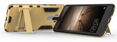 shell++金屬感 5.9吋 華為 Mate 9 變形金剛 鋼鐵人 鏡頭保護套 皮套 手機殼 可站立 保護殼 保護貼
