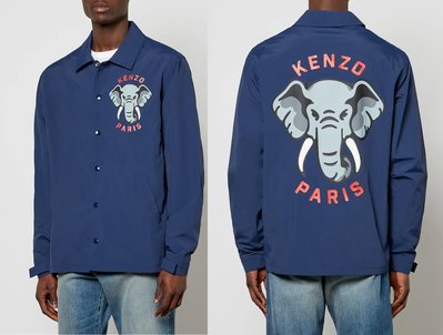〔英倫空運小鋪〕*超值折扣特區 英國代購 35折 Kenzo 新款 大象印花 襯衫式 夾克 教練外套