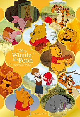 99-422 絕版金色光澤效果迷你99片日本進口拼圖 迪士尼 Winnie the Pooh 小熊維尼