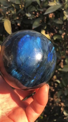 7.3厘米天然拉長石 全藍光水晶球 26#東海水晶