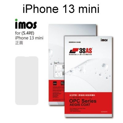 免運【iMos】3SAS系列保護貼 iPhone 13 mini (5.4吋) 正面 背面 超潑水、防污、抗刮