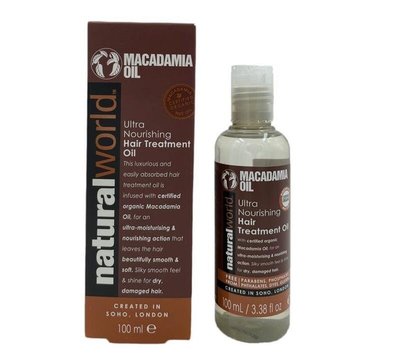 Natural World 護髮油 macadamia oil 澳洲堅果油款 100ml