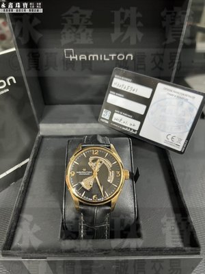 HAMILTON 漢米爾頓 爵士系列 Open Heart 鏤空機械腕錶 F0825