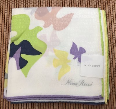日本手帕  絲綿手帕 Nina ricci no.46-1 56cm silk &amp; cotton