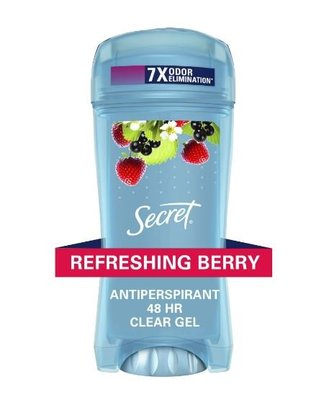 Secret美國原廠透明凝膠BERRY莓果1瓶 體香膏 體香劑 止汗劑【現貨】效期:06/2025年全新款