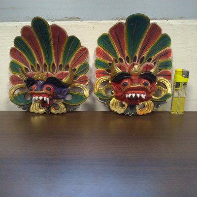 峇里島 巴龍面具 木雕 1個售950元